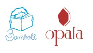 Logos das Editoras Bambolê e Opala